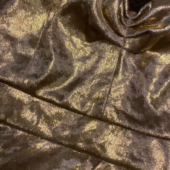 Zara Basic golden chameleon velour dress, M - Picture 5 of 9